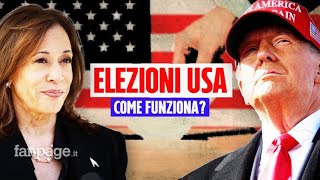 Elezioni USA 2024 come funziona il sistema elettorale americano e come si vota il Presidente [upl. by Hinson479]