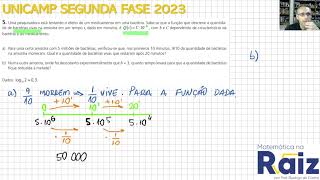 UNICAMP 2023 2ª FASE CE CB QUESTÃO 5 [upl. by Naut865]