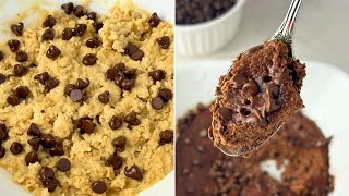 Easy Microwave Protein Brownie 2 Flavors [upl. by Aisanat]