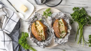 How To Make Oven Baked Potatoes In Foil [upl. by Ellebasi705]