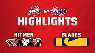 Calgary Hitmen at Saskatoon Blades 1207  WHL Highlights 202425 [upl. by Corrie]