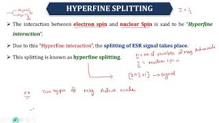 ESR Hyperfine splitting and Selection rules [upl. by Atiz]