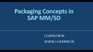 Packing Concepts in SAP  Packaging in sap  pack the material in sap  material packing in sap [upl. by Eemyaj]