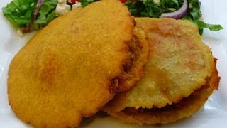 Fried Puffedup Gorditas Mexican Recipe how to Mexican food [upl. by Afihtan239]