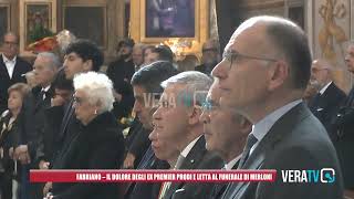 Fabriano  Il dolore degli ex premier Prodi e Letta al funerale di Merloni [upl. by Oiramad]