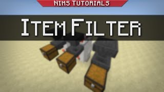 Compact Item Filter  Minecraft Tutorial [upl. by Apeed]