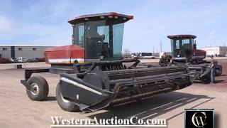 MacDon 9200 Windrower  Idaho MacDon Auctions [upl. by Oicafinob]