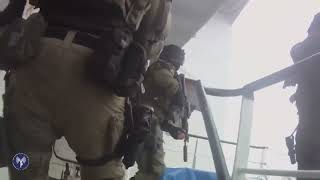 Elite Shayetet 13 commandos search and seizure of the Iranianowned KLOSC ship [upl. by Baggs]