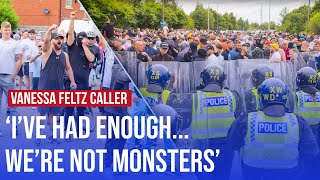 Enraged Muslim caller says shes too scared to leave home amid UK riots  LBC [upl. by Frodeen588]