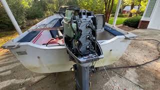 Yamaha 30hp 2 stroke outboard motor overview and lake test [upl. by Anitsyrc]