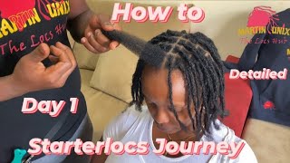 Perfect Starter Locs Tutorial  Interlocking amp Instant Crochet Method [upl. by Keithley397]