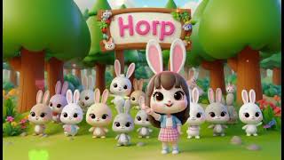 Hop Little Bunny Hop Hop kids Music Song [upl. by Atsilac]