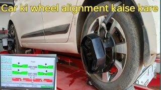 Hunter machine Car wheel alignment kaise karte hai [upl. by Killion]