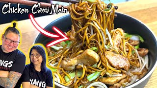 How Chinese Chefs cook CHICKEN CHOW MEIN 🍜 Mum and Son professional chefs cook [upl. by Carol]