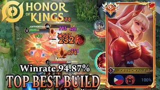 Honor Of Kings  Arlis Legendary Gameplay Top Best Build [upl. by Ardnusal]