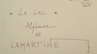 Le Lac  LAMARTINE  rap [upl. by Remot455]