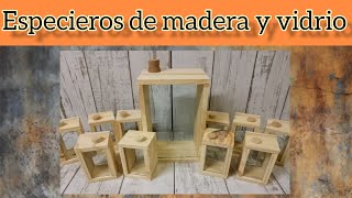 Como Hacer tus Propios Especieros de Madera con Vidrio 13 [upl. by Keegan]