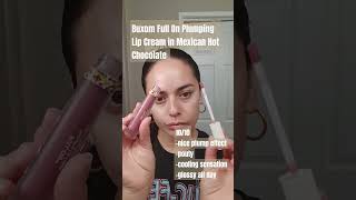 Buxom Full On Plumping Lip Cream in Mexican Hot Chocolate Reviewbuxom buxomcosmetics [upl. by Ysus664]