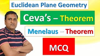 CEVAS THEOREM  MENELAUS THEOREM  MCQ OF CEVAS AND MENELAUS THEOREM  EUCLIDEAN GEOMETRY  MCQ [upl. by Avi]