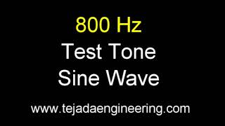 800Hz Test Tone Sine Wave  One Hour [upl. by Ettennat]