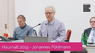 Haushalt 2019  Johannes Pöhlmann [upl. by Porta126]