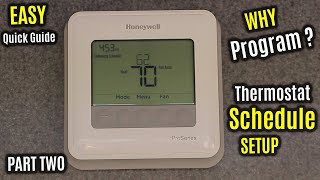 HONEYWELL Home T4 Pro  How to Use amp PROGRAM  Follow Schedule amp Setpoint  Thermostat [upl. by Ik642]