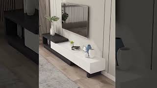 Modern White amp Wood Retractable TV Stand for Every Style [upl. by Arahsat296]