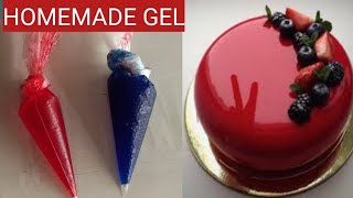 How to make Gel for Cake Decoration  Gel Cake Icing  Homemade Gel for Cake  Neutral Gel [upl. by Arbmat]