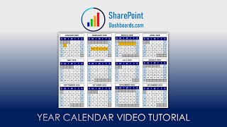 Custom Year Calendar in SharePoint Online Microsoft Lists Modern List View [upl. by Adniled459]