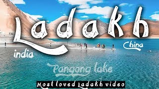 Epic Drone views at Pangong lake Leh chal ladakh mein Ep4 Nubra to Pangong  Traveling Mondays [upl. by Elfstan]