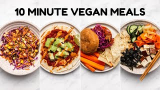 Easy 10 MINUTE Vegan Meals 😋 [upl. by Jephum982]