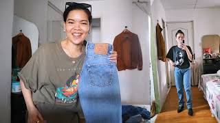 Styling thrift haul  found LEVIS 501 😱 [upl. by Yazbak]