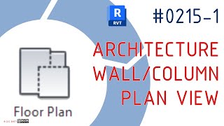 BIMTraining RevitTraining Revit 02151 Prepare Architecture Wall Column Plan View [upl. by Orman664]