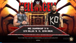 quotWWE 2K24 Hell in a Cell Seth Rollins vs Kevin Owens  Cage Match Showdownquot GamePlay [upl. by Allveta]