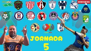 Pronósticos Jornada 5 Liga Mx Apertura 2024 [upl. by Shelly849]