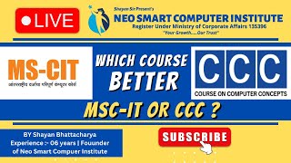 Which Computer Course is Better After 10th and 12th MSCIT OR CCC [upl. by Nyletak471]