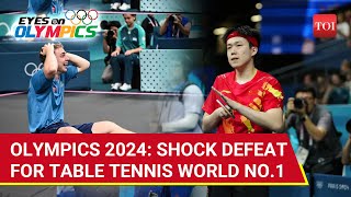 Olympics 2024 Table Tennis China Gold Medalist Loses After Paparazzi Paddle Accident [upl. by Idhem]