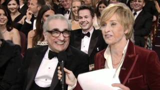 Ellen DeGeneres talks to Martin Scorsese in the audience [upl. by Akirej]