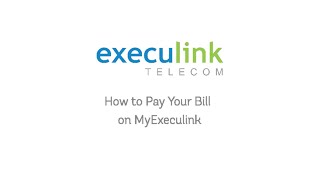 How to Pay Your Bill on My Execulink [upl. by Uchish]