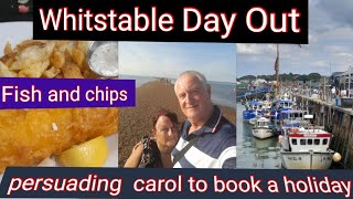 WHITSTABLE KENT  EXPLORING  FISH AND CHIPS  PERSUADING CAROL TO BOOK A HOLIDAY [upl. by Auhoj]