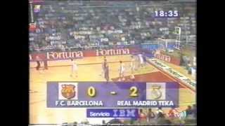 ACB 1995 Semifinal 5u partíu FC Barcelona vs Real Madrid Sabonis [upl. by Jegar469]