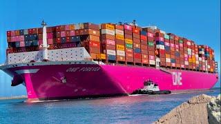 4K SHIPSPOTTING LOS ANGELES LARGE CONTAINER SHIPS  May 2024 [upl. by Isbel154]