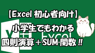 【Excel初心者向け】小学生でもわかる四則演算とSUM関数‼いまさら聞けない足し算、引き算、掛け算、割り算のやり方。 [upl. by Aihsyt104]