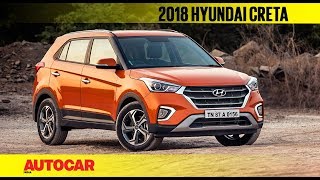 2018 Hyundai Creta facelift  First Look Review  Autocar India [upl. by Dewey92]