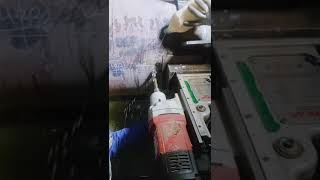 How to use a magnetic drill machine for pipe drillingdrillpipeline refinery viralvideo2024new [upl. by Lars]