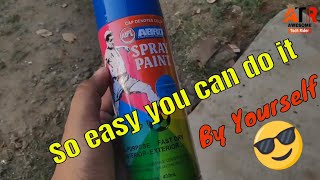 How to Spray Paint Motorcycle Parts  Abro spray paint [upl. by Fattal718]