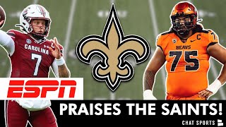 ESPN PRAISES New Orleans Saints 2024 NFL Draft Class Saints News amp Rumors [upl. by Adilem172]