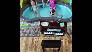 Barbie Dream House Pool Party Scene Set Up [upl. by Maury936]