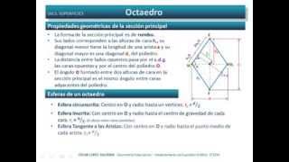 Poliedros regulares Octaedro Sección principal [upl. by Scharaga]