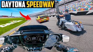 Il MIO VIAGGIO in AMERICA 🇺🇸 Ep6  ENTRO in un CIRCUITO NASCAR in HARLEY [upl. by Anitsud]